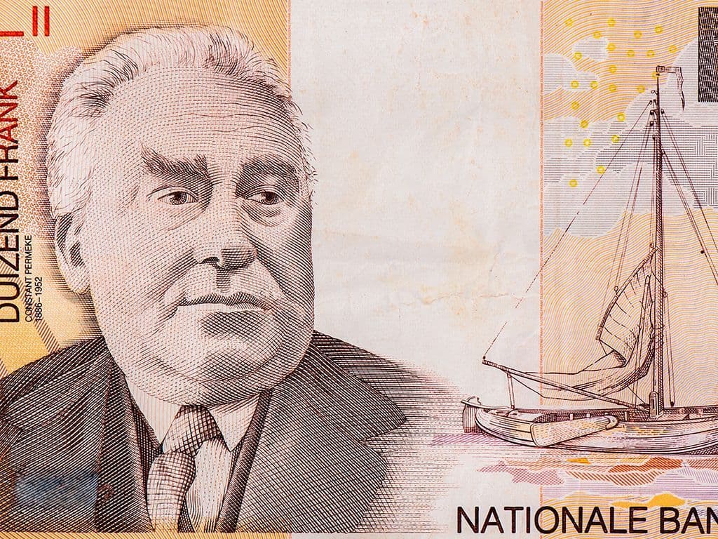 Uw euro is in deze opwarmingsronde wellicht al een aantal keren gevallen. De bejaarden en andere mensen die snel vergeten onder u herinneren zich misschien ook nog de Belgische frank. Welke vaderlandse kunstenaar prijkte in de goede oude tijd, toen de duiven nog te voet gingen, op het briefje van 1000?