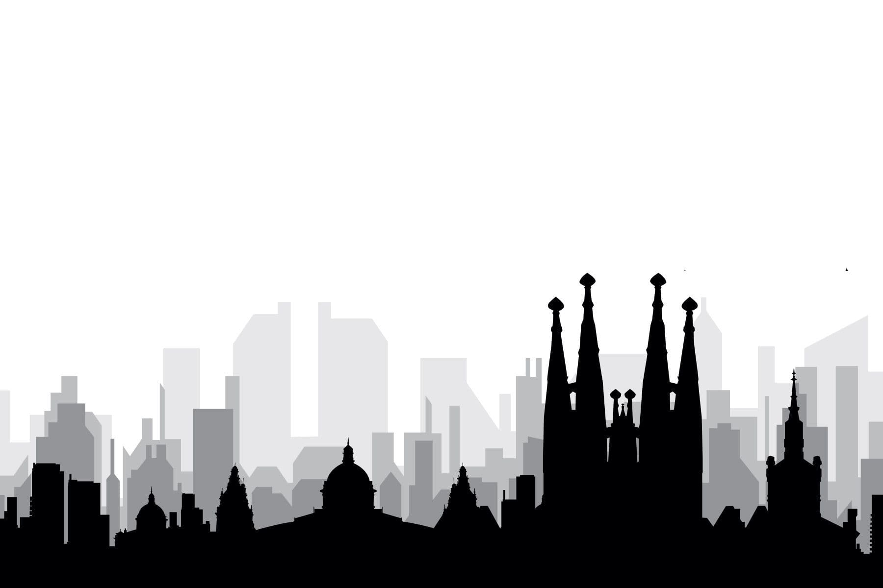 Van welke stad is dit de silhouette van de skyline?