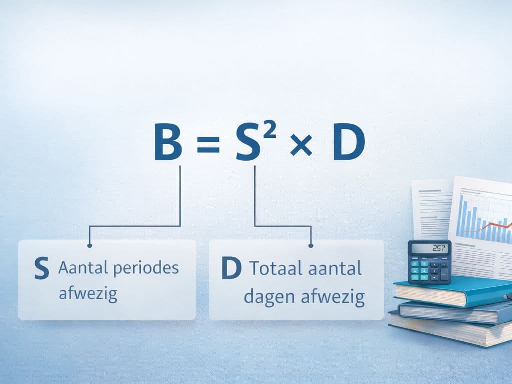 Om het absenteïsme in bedrijven aan te pakken, hanteren ze een score. Dit is de formule: B= S² x D. S staat voor het aantal periodes afwezig. De D voor het totaal aantal dagen van afwezigheid. Hoe noemt deze factor?