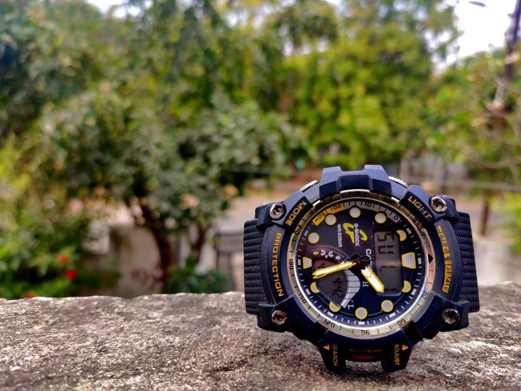In 1983 bracht Casio een uurwerk op de markt met het concept van ’triple Ten’: 10 jaar batterij, 10 bar onder water en mag vallen van 10 meter hoogte. Welke reeks van uurwerken had dit concept en zien we hier op de foto?