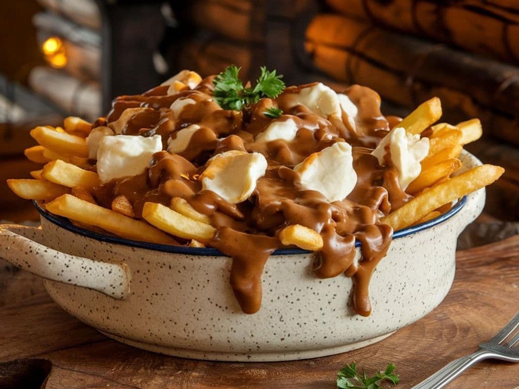 De Canadezen kennen er ook wat van, met dit gerecht bestaande uit friet bedekt met verse kaas, gedrenkt in jus en wat men nog zoal vindt in de keuken. Heiligschennis in frietland België, maar vooral in Québec is het waanzinnig populair. Cultuurbarbaren dus. Bijna net zo erg als Russen in Brugge. Hoe heet dit ‘boeltje’, wat naar verluidt ook de vertaling is van het woord zelf in het Québecois?