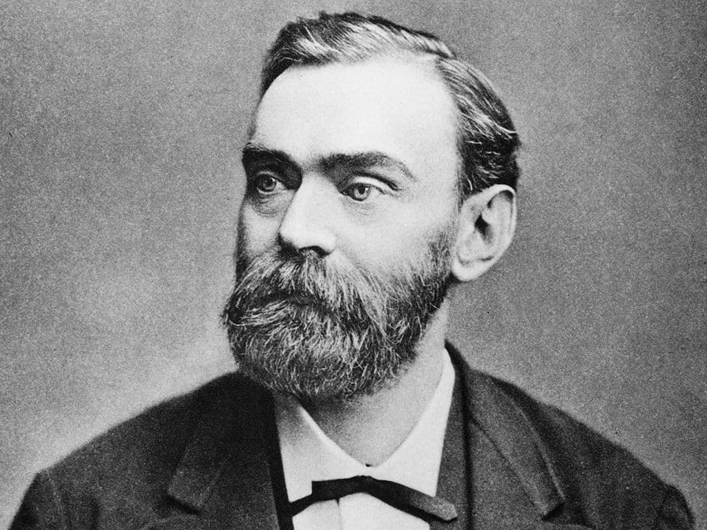 Wie heeft in 1866 het dynamiet uitgevonden? Hij was een Zweeds chemicus en industrieel. Naast het dynnamiet heeft hij ook een reeks andere explosiemiddelen uitgevonden en gefabriceerd. Er is ook een chemische element naar hem genoemd.