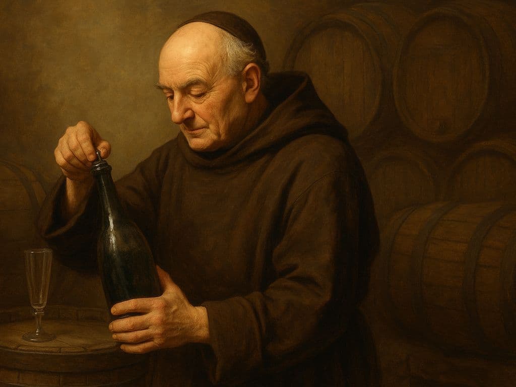 Welke benedictijner monnik, geboren in 1639 in Sainte-Menehould en gestorven in 1715 in Hautvillers, wordt vaak – ten onrechte – gezien als de uitvinder van de méthode champenoise, en riep volgens de legende bij het proeven van sprankelende wijn: “Kom gauw, ik proef de sterren!”?
Naar hem is bovendien de beste champagne van Moët & Chandon genoemd.