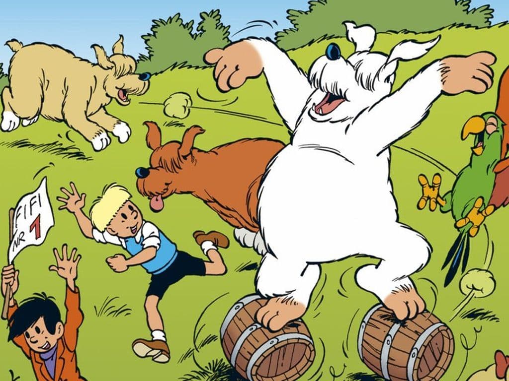 Hoe noemt de hond van Gravin Elodie Van Stiepelteen uit de stripreeks Jommeke?