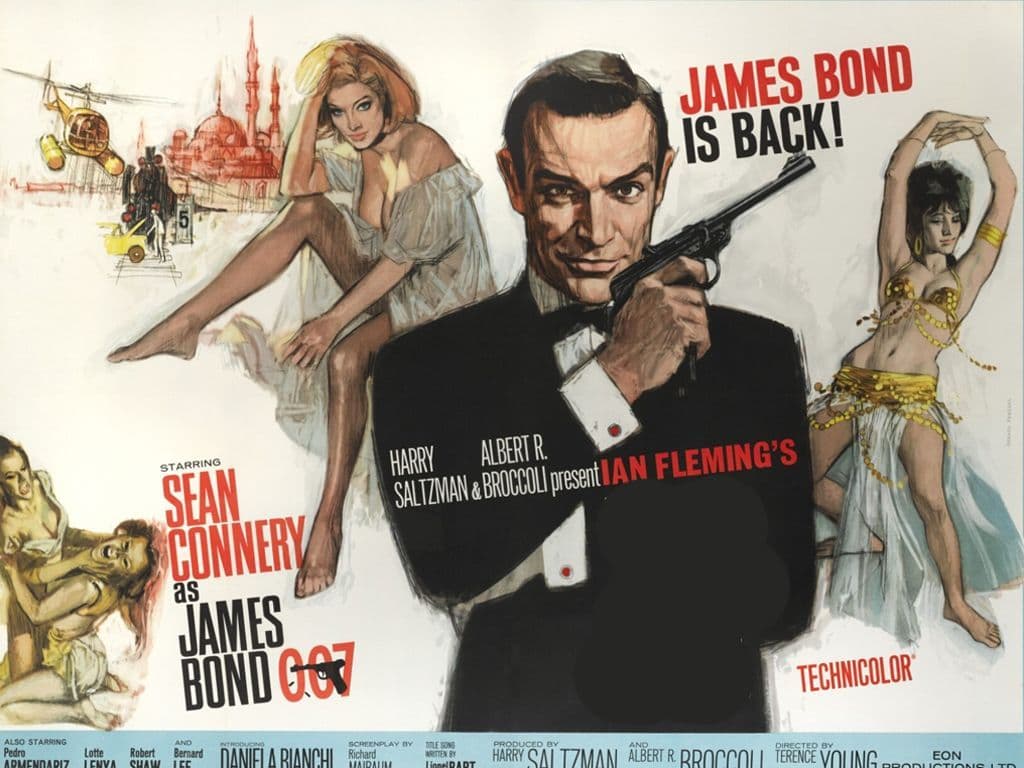 Dr. No was de eerste film naar het personage James Bond van Ian Fleming. Welke James Bond film was de tweede in de reeks? Als tip geven we u nog mee dat 007 het moest opnemen tegen "Spectre" en dat de titelsong gezongen werd door Matt Monroe.