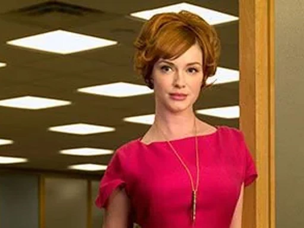We zien hier Joan Holloway uit de serie Mad Men. Ze won in 2009 de prijs voor "beste actrice in een dramaserie" op het "Festival de télévision de Monte-Carlo" voor haar rol. Wat is haar echte naam?