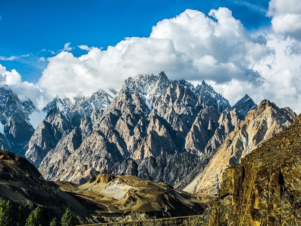We zoeken de naam van een gebergte in Centraal Azië , op het grensgebied van Pakistan, India, China en Afghanistan. Het gebergte wordt ook wel als onderdeel van de Himalaya gezien. De hoogste top is de K2, de op één na hoogste berg in de wereld.