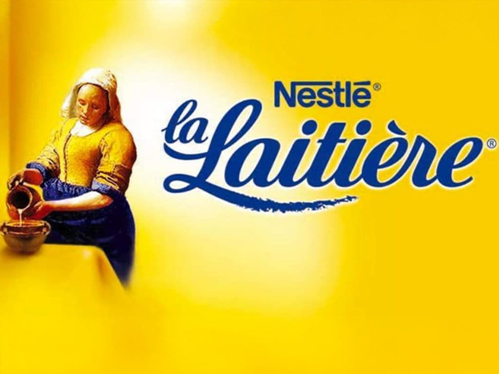 Nestlé gebruikte dit schilderij als inspiratie voor de reclame van La La Laitière. Wie schilderij Het melkmeisje?