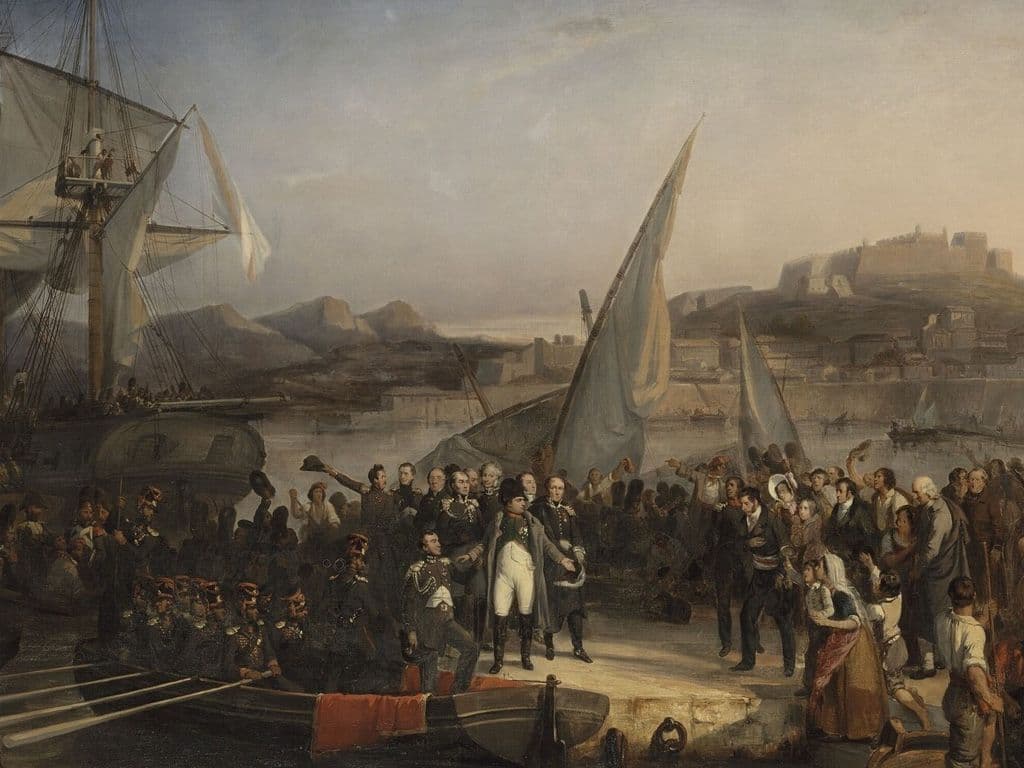 Na de nederlaag van Napoleon tegen Rusland in 1814, werd Napoleon Bonaparte verbannen naar een eiland. 10 maanden later ontsnapte hij van dit eiland en nam hij opnieuw de macht over Frankrijk. Om echter 100 dagen na de ontsnapping opnieuw een nederlaag te leiden in de slag van Waterloo. Wat is de naam van het eiland waarnaar Napoleon verbannen werd?