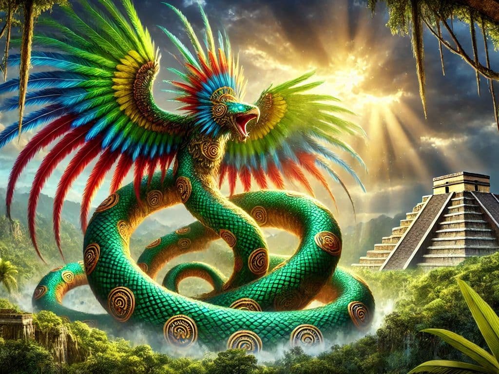 Wat is de naam van de Azteekse slangengod van de wind, wijsheid en het leven en was één van de weinige belangrijke Azteekse goden aan wie geen mensen werd geofferd?