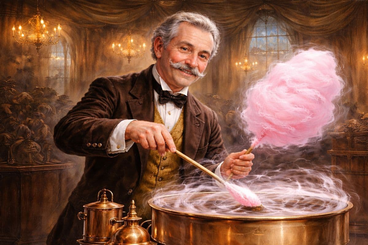 In 1899 verkregen John C. Wharton en William Morrison een patent op een elektrische suikerspinmachine waarin gesmolten suiker dankzij middelpuntvliedende kracht, draden vormde die door de snelle afkoeling vast werden. Wat was het vorige beroep van William Morrison, de uitvinder van de suikerspin?