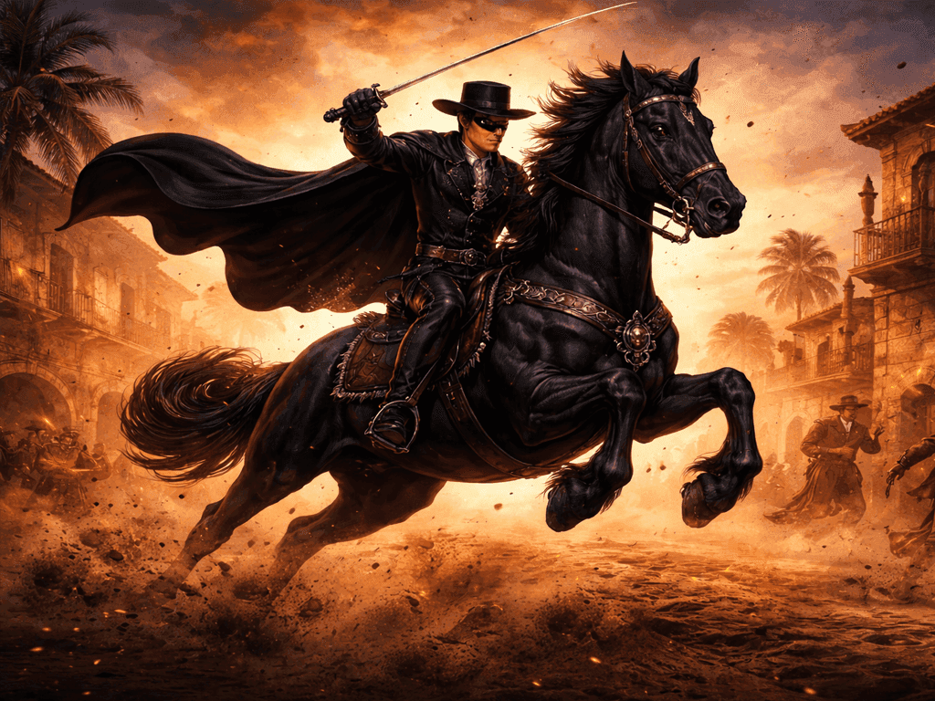 Hoe heet het iconische zwarte paard van de gemaskerde held Zorro, dat hem door talloze avonturen en zwaardgevechten draagt?