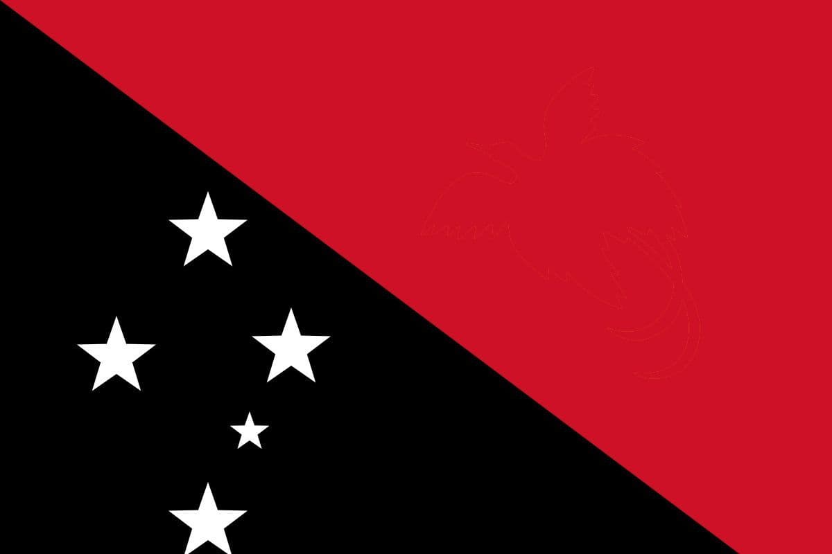 Welke afbeelding staat er op de vlag van Papoea-Nieuw Guinea?