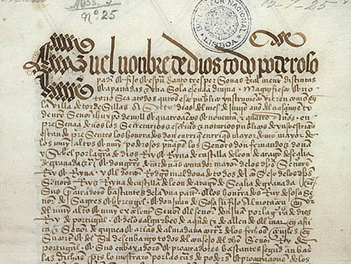 Belangrijk verdrag uit 1494 verdeelt de wereld tussen Spanje en Portugal