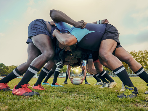 Rugby spelhervatting na technische overtreding