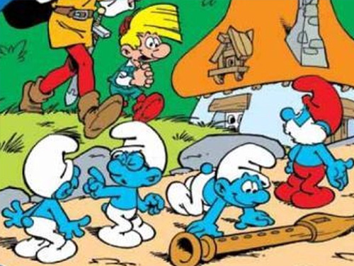 De eerste verschijning van de smurfen in een Johan en Pirrewiet album