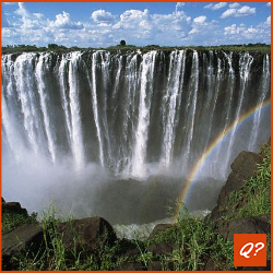 Quizvraag Watervallen Afrika Zambia Zimbabwe 1993